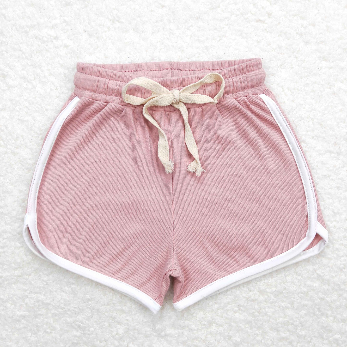 Baby Girl Summer Light Pink Cotton Shorts