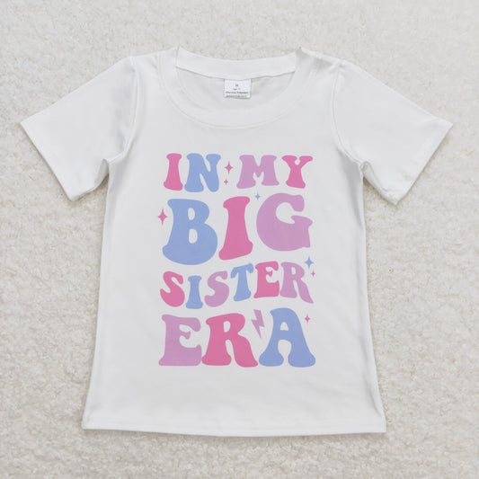 Baby Girl Short Sleeves Big Sister Shirt Tops