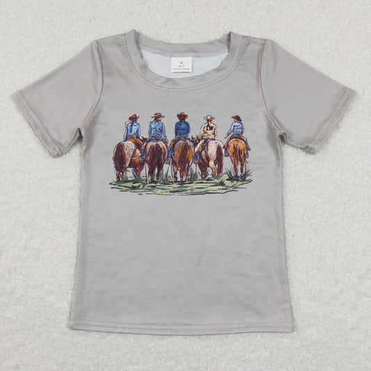 BT0505 Baby Boy Short Sleeves Rodeo Western Tops Shirt