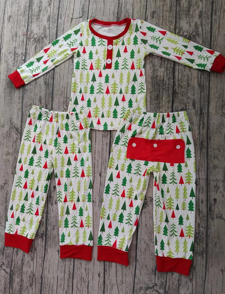 Baby Boy Long Sleeves Christmas Tree Pants Pajamas Outfit Moq 5