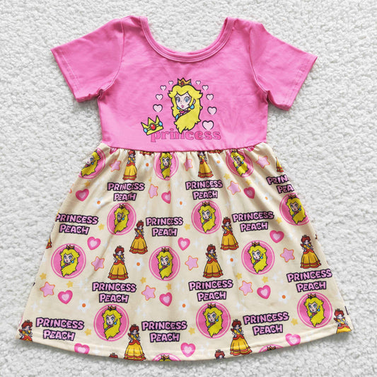 GSD0389 Baby Girl Summer Short Sleeves Princess Dress