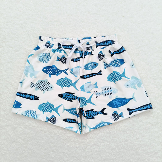 Baby Boy One Piece Fish Swimsuits Trunks Swimwear