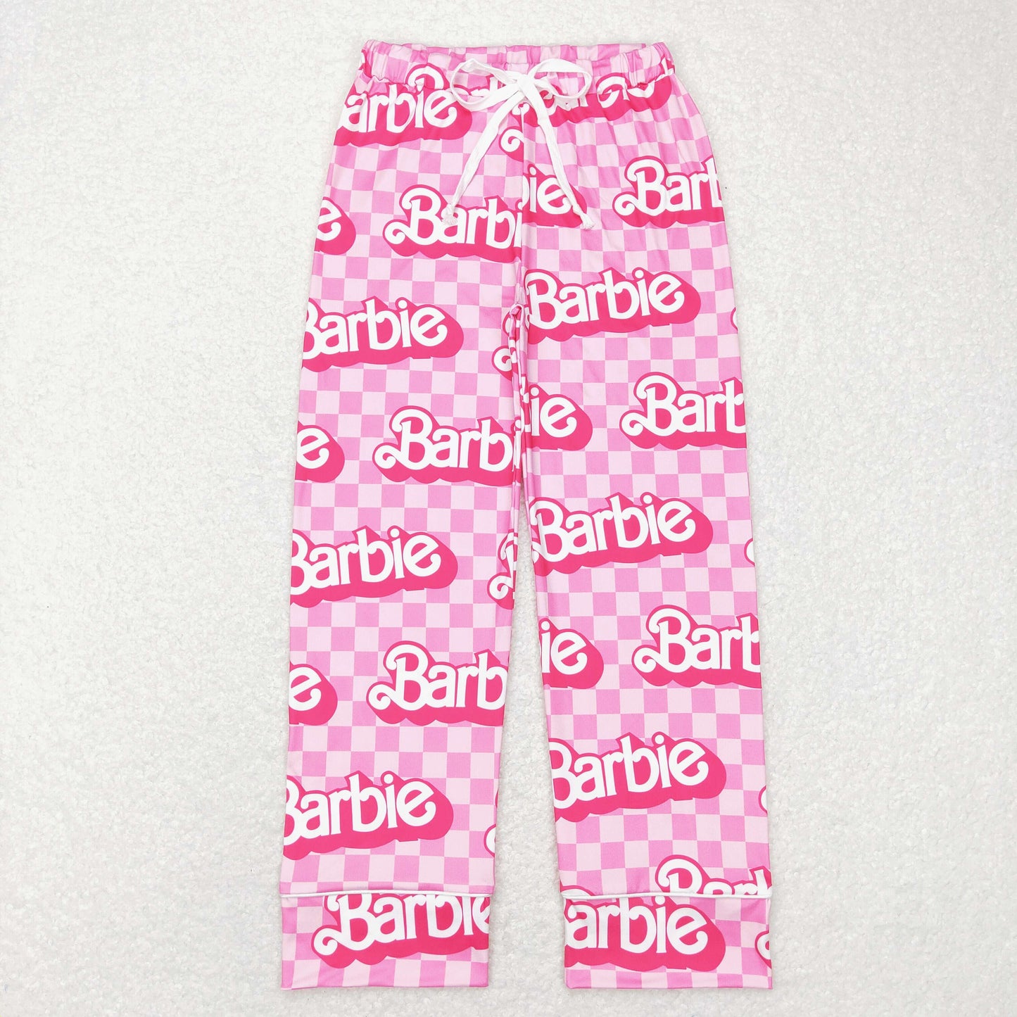 P0356 Adult Women Pink Checkered Doll Pajamas Pants