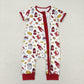 Baby Short Sleeves Crawfish Summer Zipper One Piece Romper