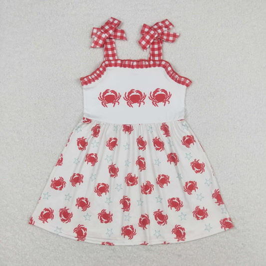 Summer Baby Girl Sleeveless Crabs Dress