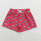 S0175 Baby Boy Red Swim Trunks Shorts