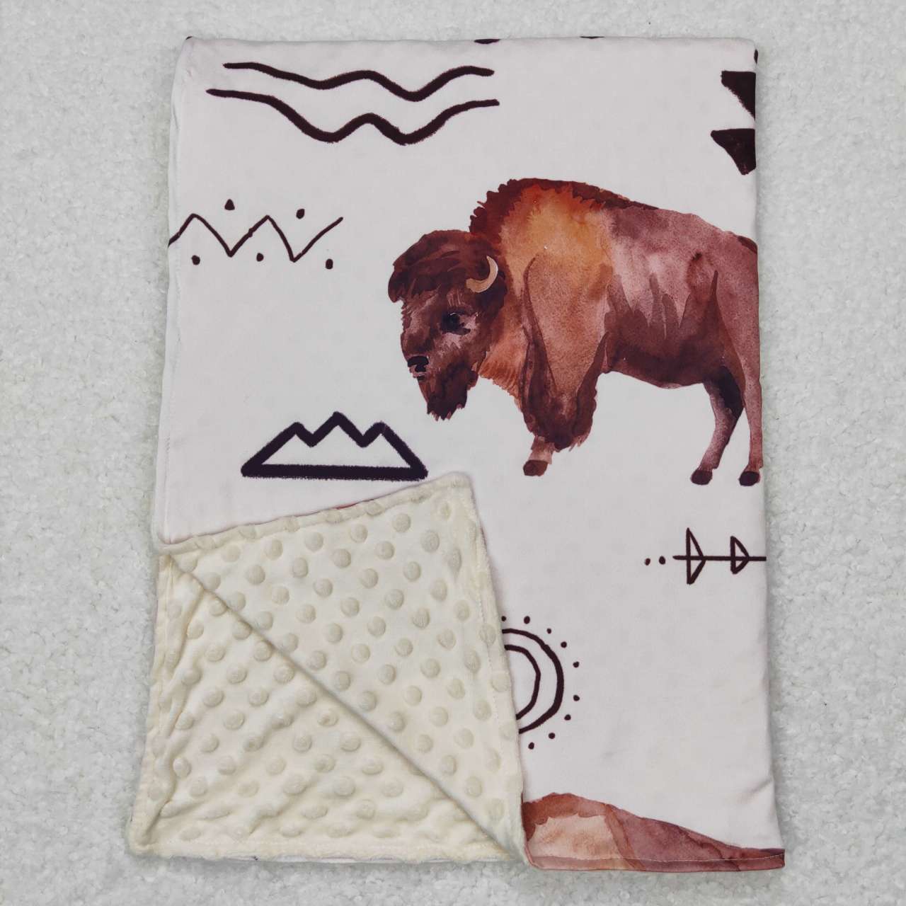 BL0068 Baby Kids Western Cow Blanket