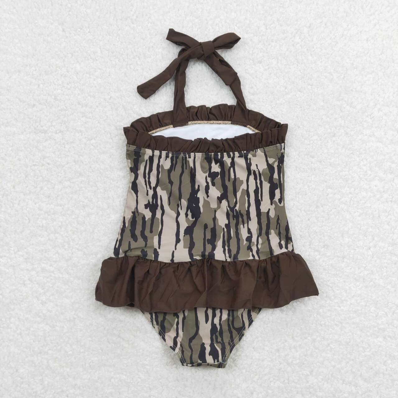 S0192 Baby Girl Sleeveless Camo One Piece Summer Swimsuit