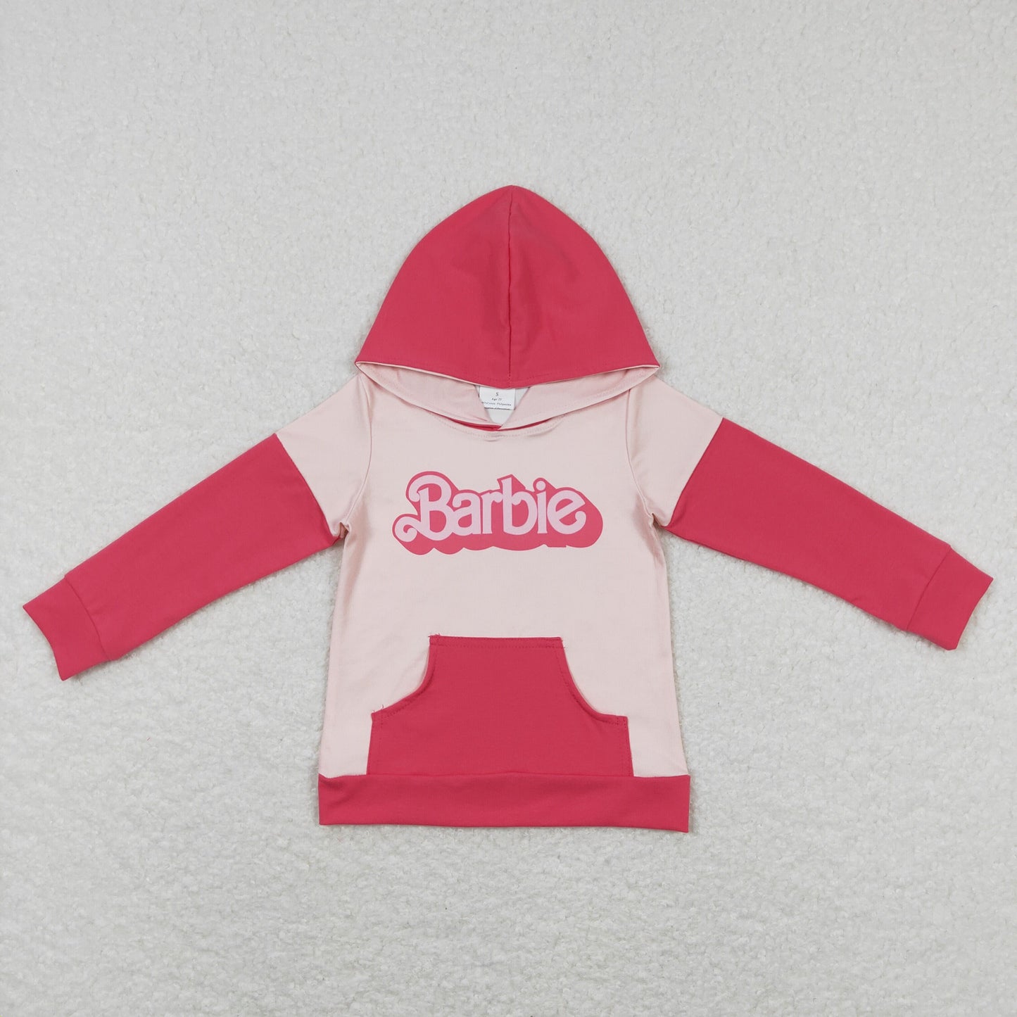 GT0400 Baby Girl Long Sleeves Doll Pink Hoodie Pullover Tops