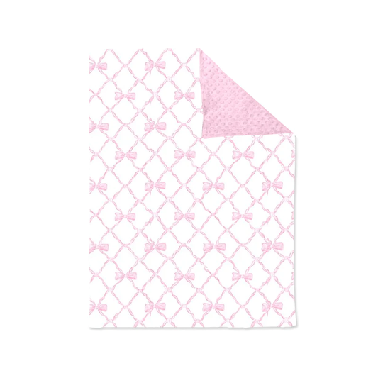 Moq 5 Pre-order baby Girl Bow Pink blanket