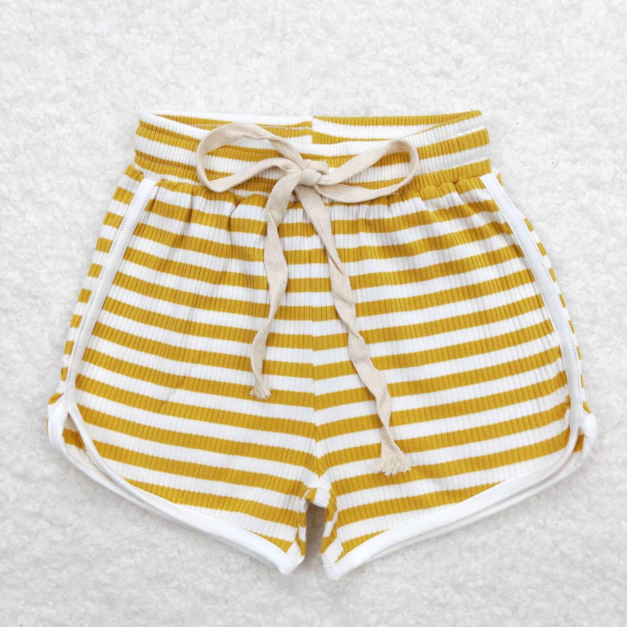 Baby Girl Summer Yellow Stripes Shorts