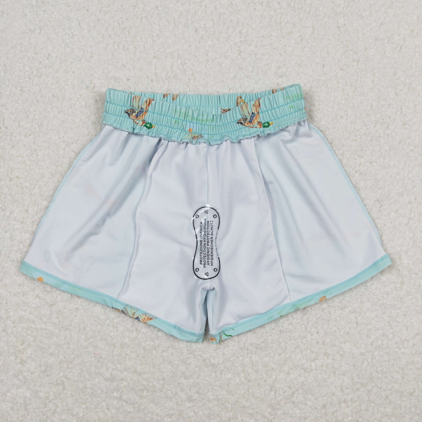 Baby Boy Ducks Green Swimming Trunks Shorts