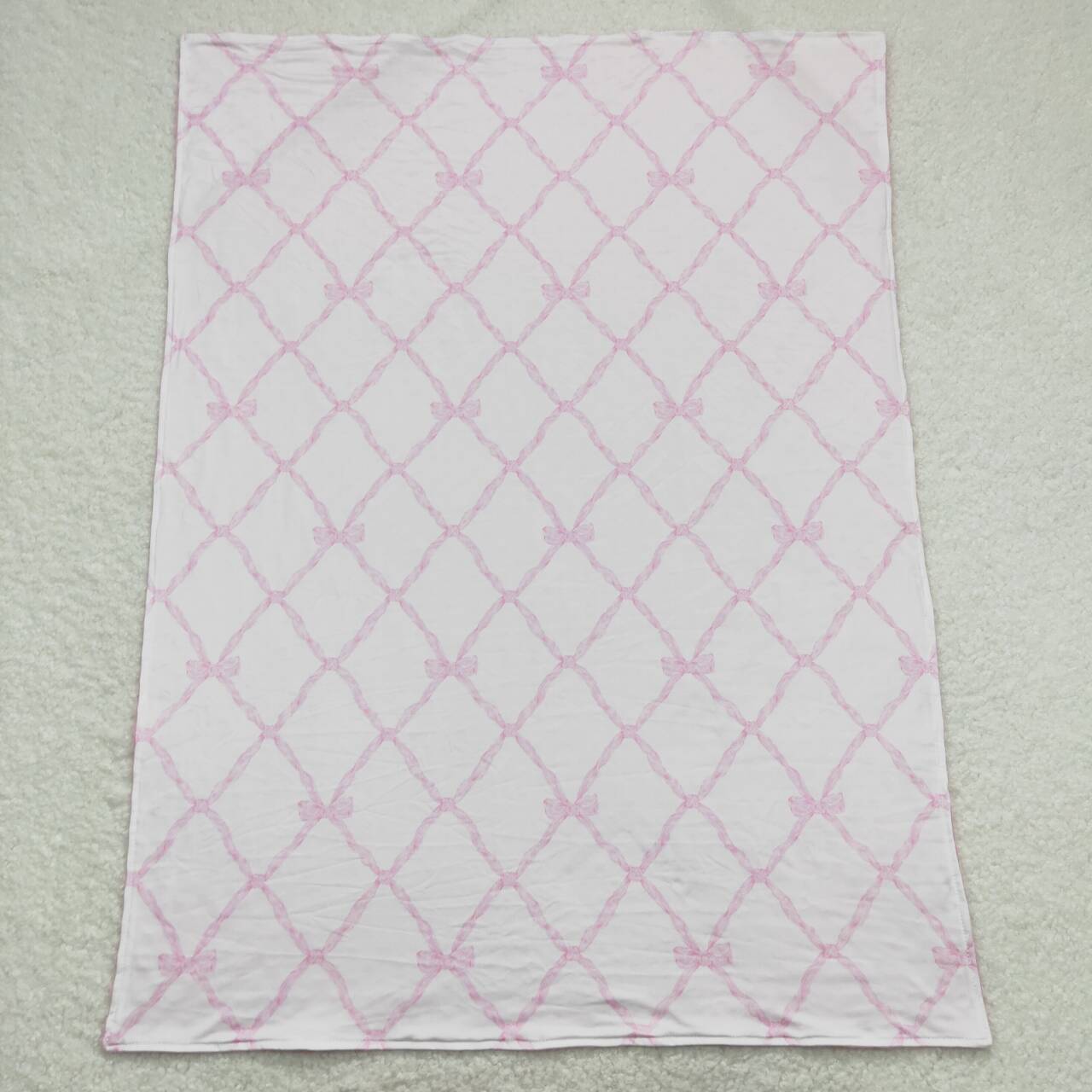 Baby Girl Pink Bow Blanket