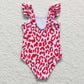 S0155 Baby Girl Leopard One Piece Summer Swimsuit