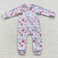 LR0459 Baby Girl Long Sleeves One Piece Mermaid Romper