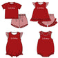 Baby Boy Summer Sibling Red Romper Set ( Moq 5 Each Style ) 7.8
