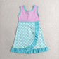 Baby Girls Kids Sleeveless Yoga Active Shorts Knee Length Mermaid Dress Scallop Clothes RTS