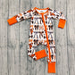 Baby Girl Long Sleeves Bows Stars Zipper Halloween Fall Romper RTS