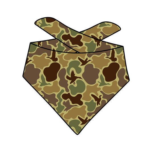 Customizable Brown Camo Collar Dog Bandage Scarf