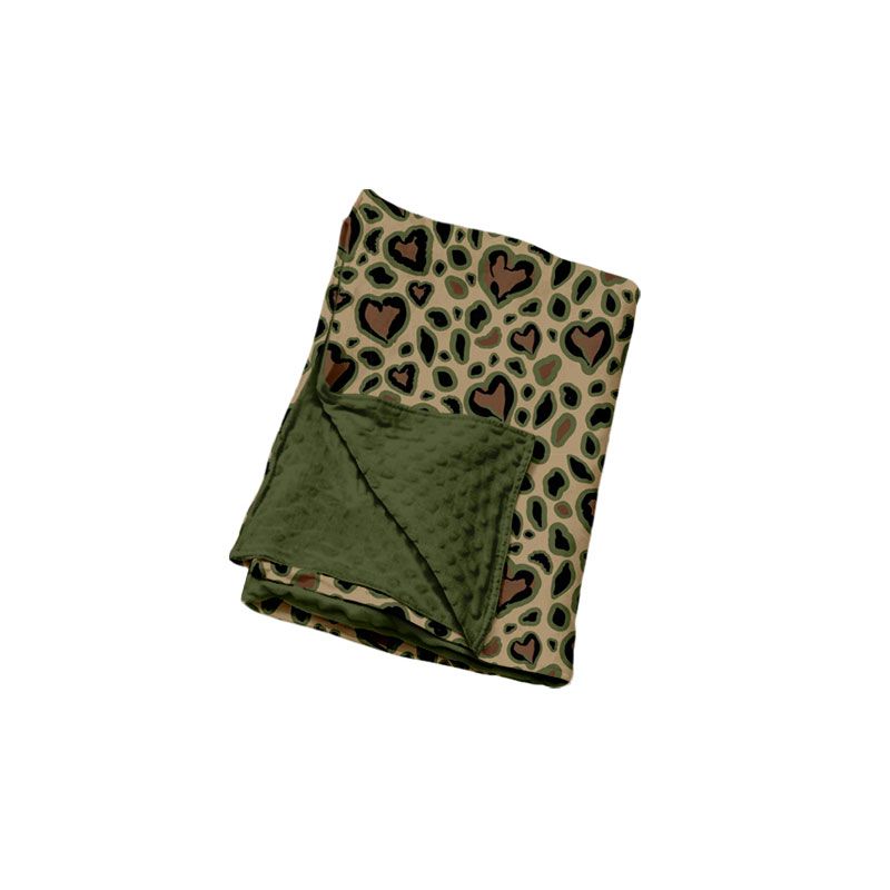 ( Moq 5 ) Preorder Baby Kids Toddler Valentine Hearts Green Blanket