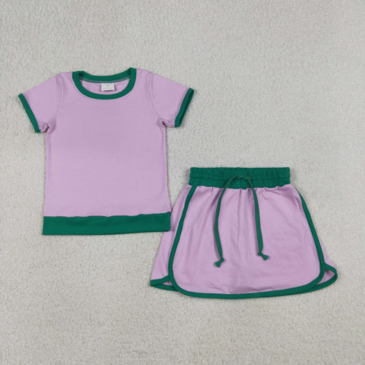 Baby Girls Kids Short Sleeves Shirt Shorts Pink Cotton Set Summer Clothes RTS