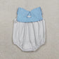 Sibling Baby Boys Kids Blue Short Sleeves Shirt Plaid Pockets Shorts Clothes Summer Romper Set RTS