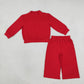 Sibling Baby Girl Kids Long Sleeves Shirts Pockets Pants Sets Cotton Clothes RTS