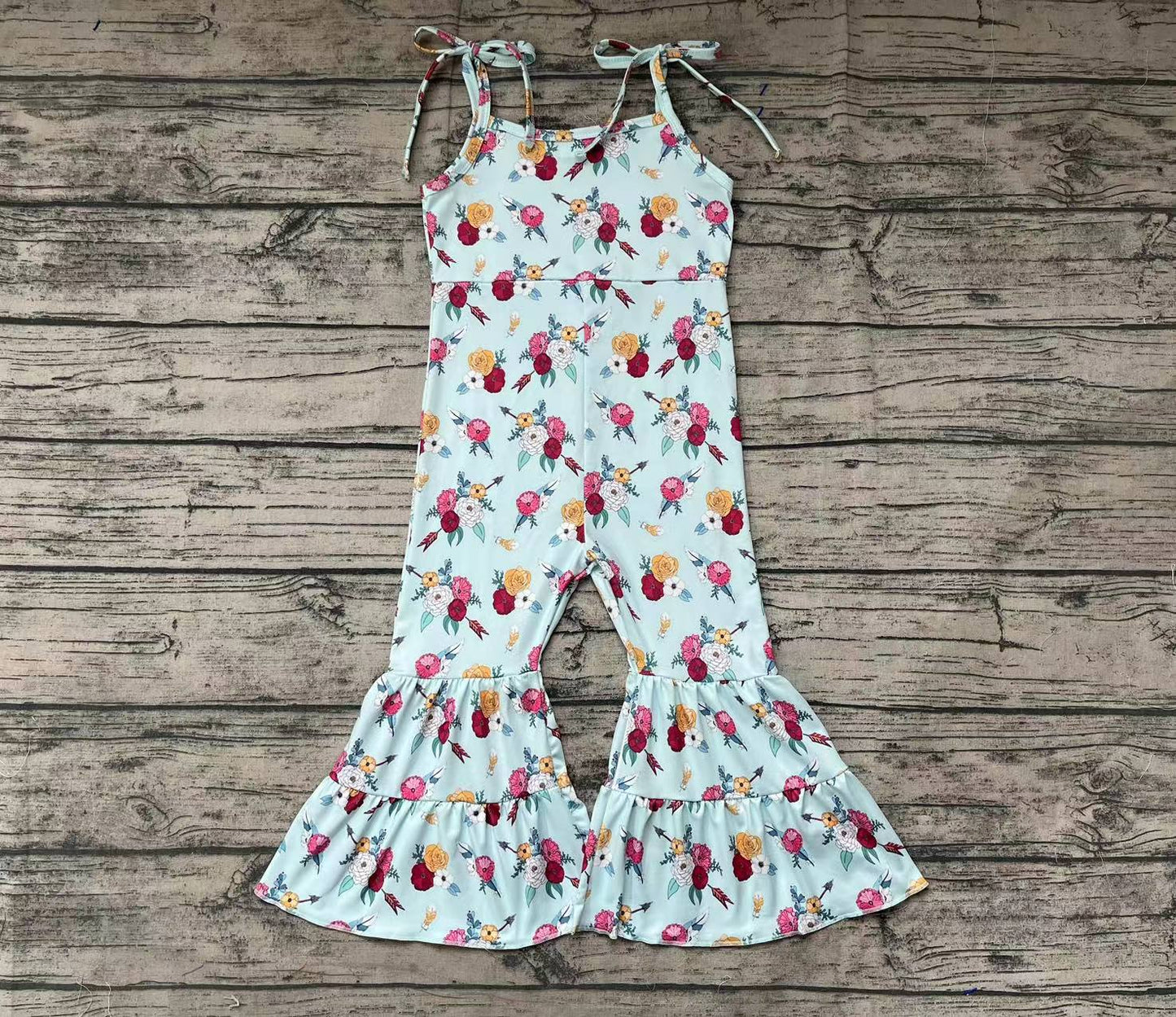 No moq Pre-order Baby Girl Sleeveless Floral One Piece Jumpsuit