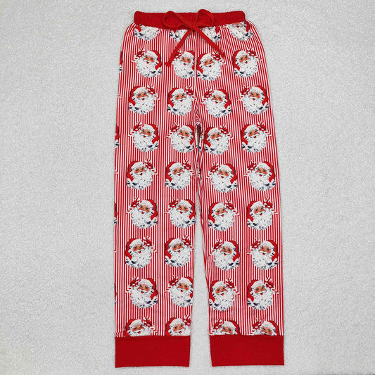 Adult Men Christmas Santa Stripes Bottom Pants Pajamas