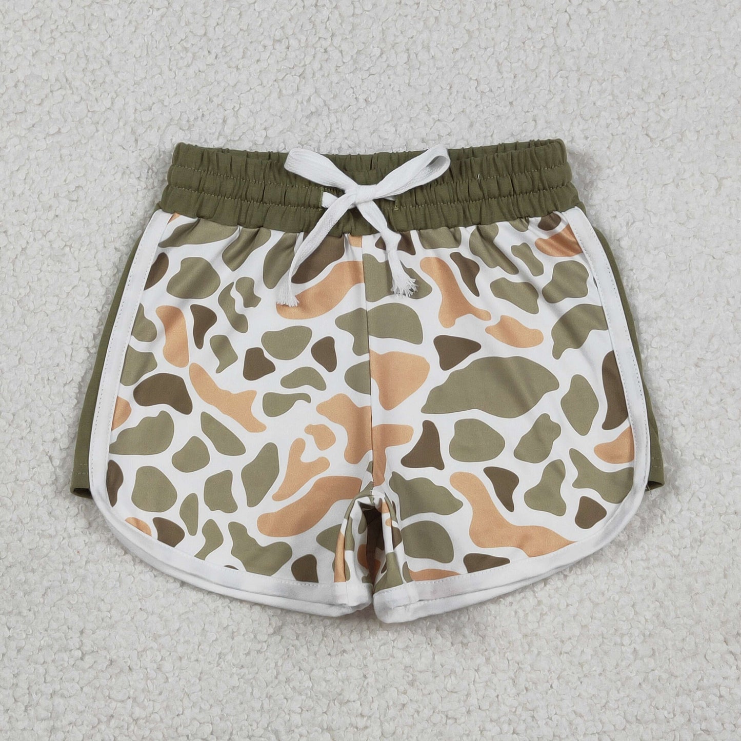 Baby Girls Kids Orange Green Camo Shorts Bottoms RTS