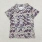 Sibling ( 7-12 ) Boys Kids Short Sleeves Camo Buttons Shirt Tops RTS
