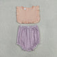 Baby Girls Infant Summer Purple Stripes Bubble Romper RTS