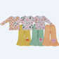 Sibling Baby Girls Kids Long Sleeves Shirts Bell Pants Halloween Sets Christmas Bows Clothes RTS