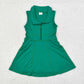 Baby Girl Sleeveless Green Sports Yoga Dress With Shorts