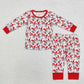 Baby Boy Long Sleeves Red Shelf Shirt Pants Pajamas Bamboo Set