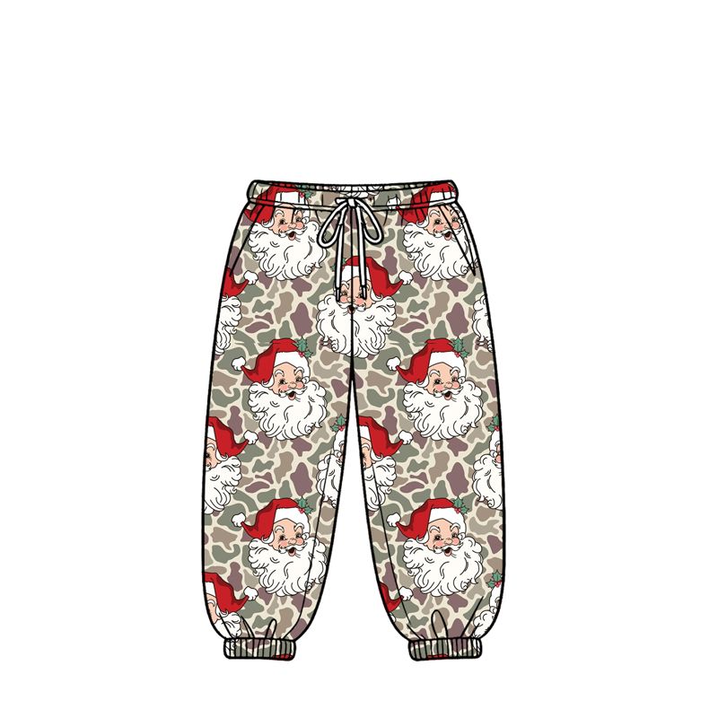( Moq 5 ) Baby Boys Kids Christmas Santa Pockets Jogger Pants Bottoms Camo Clothes