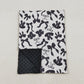 Baby Girl Toddler Black Bows Blanket RTS