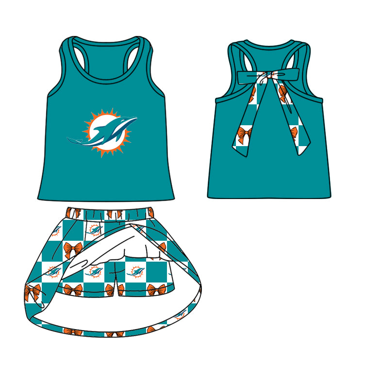 ( Moq 5 Each Style ) Baby Boys Girls Toddler Bows Team Sibling Green Shorts Dress Shirt Set Clothes