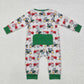 Baby Boy Long Sleeves Farm Tractors Zipper Long Sleeves Bamboo Romper