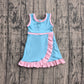 ( No moq ) Preorder Baby Girls Kids Sleeveless Shorts Scallop Dress Yoga Active Summer Clothes