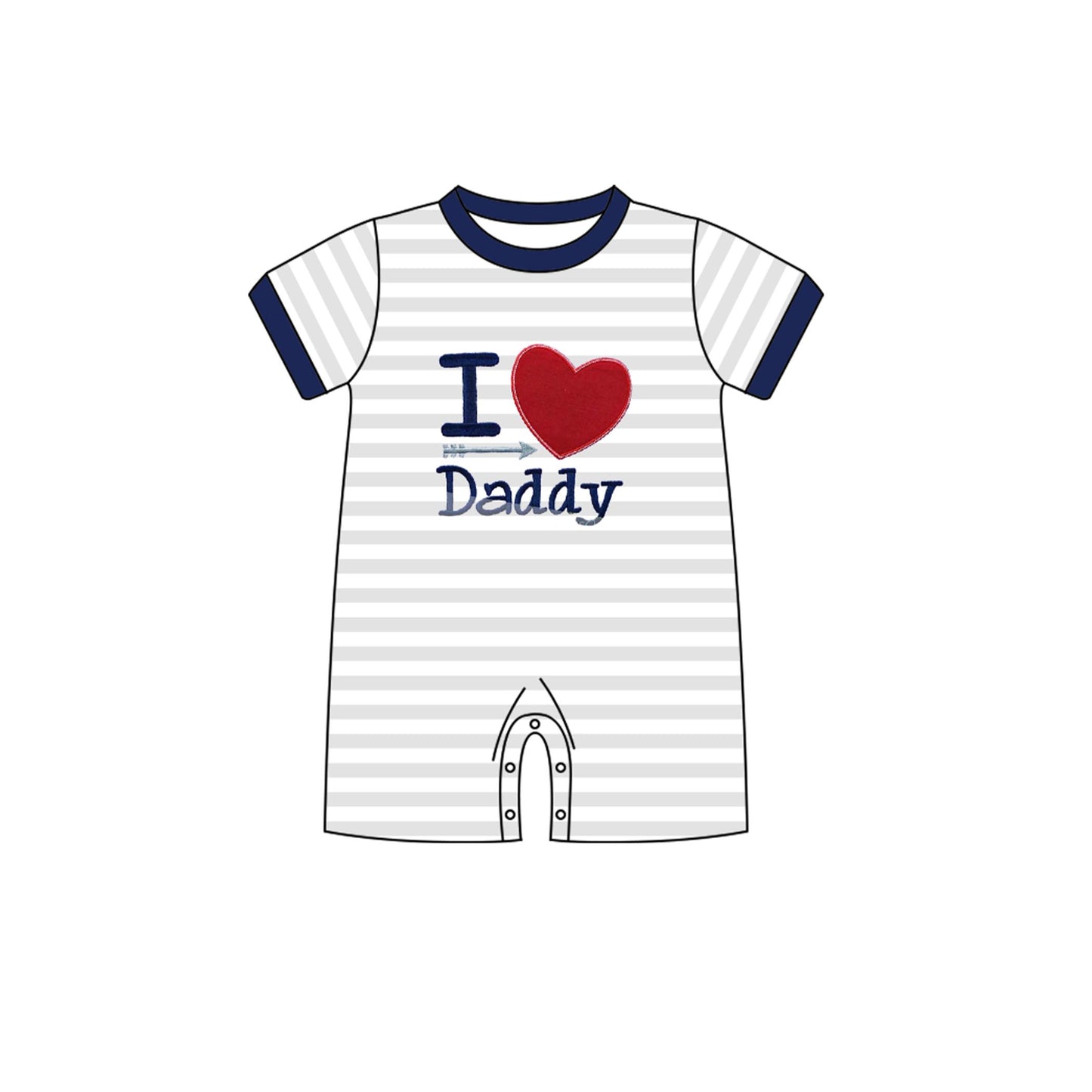 Moq 3 Pre-order SR0772 Baby Boy I Love Daddy One Piece Romper