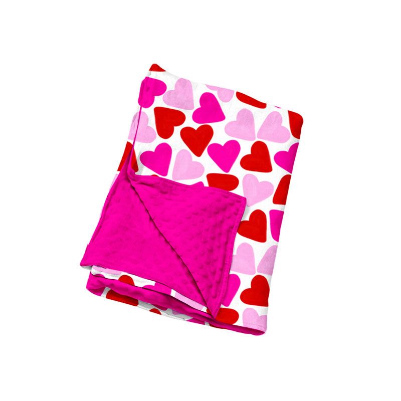 ( Moq 5 ) Preorder Baby Kids Girls Hearts Valentine Pink Blanket