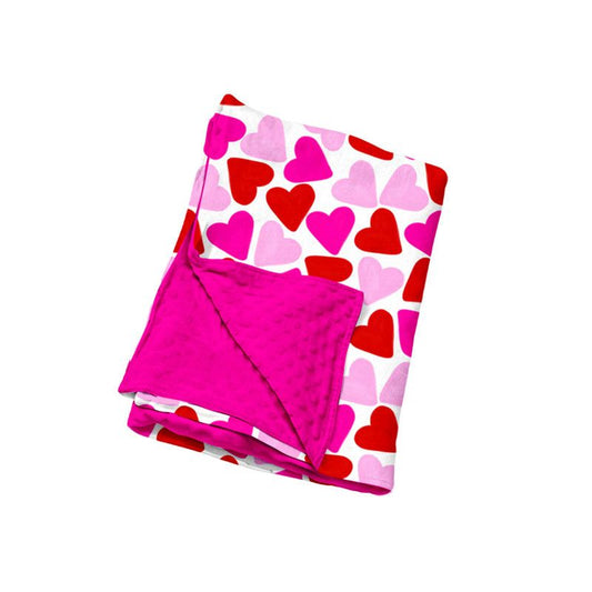 ( Moq 5 ) Preorder Baby Kids Girls Hearts Valentine Pink Blanket