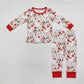 Baby Boy Long Sleeves Christmas Santa Deer Shirt Pants Pajamas Clothes Bamboo Set