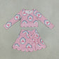 Baby Girls Stripes Castles Scallop Tops Bows Skirt Shorts Set Yoga Active Pink Clothes RTS