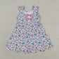 Baby Girls Kids Sleeveless Bows Flower Shorts Scallop Knee Length Dress Yoga Clothes  RTS