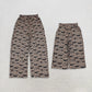 Sibling Baby Girls Adult Woman Halloween Bats Bows Leopard Pockets Mommy and Me Pants Bottoms Clothes