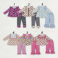 Sibling Baby Girls Kids Long Sleeves Pumpkins Tunic Pants Fall Clothes Sets RTS