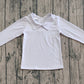 Baby Boy Long Sleeves White Cotton Buttons Shirt Tops RTS