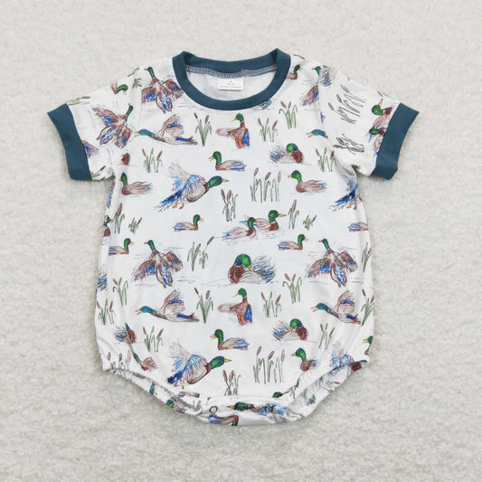 Baby Boy Ducks Hunting One Piece Romper